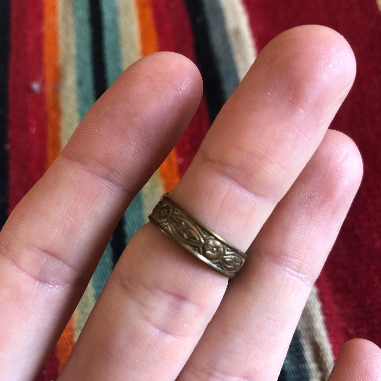 Vintage costume jewelry ruby and pearl ring.... Depop