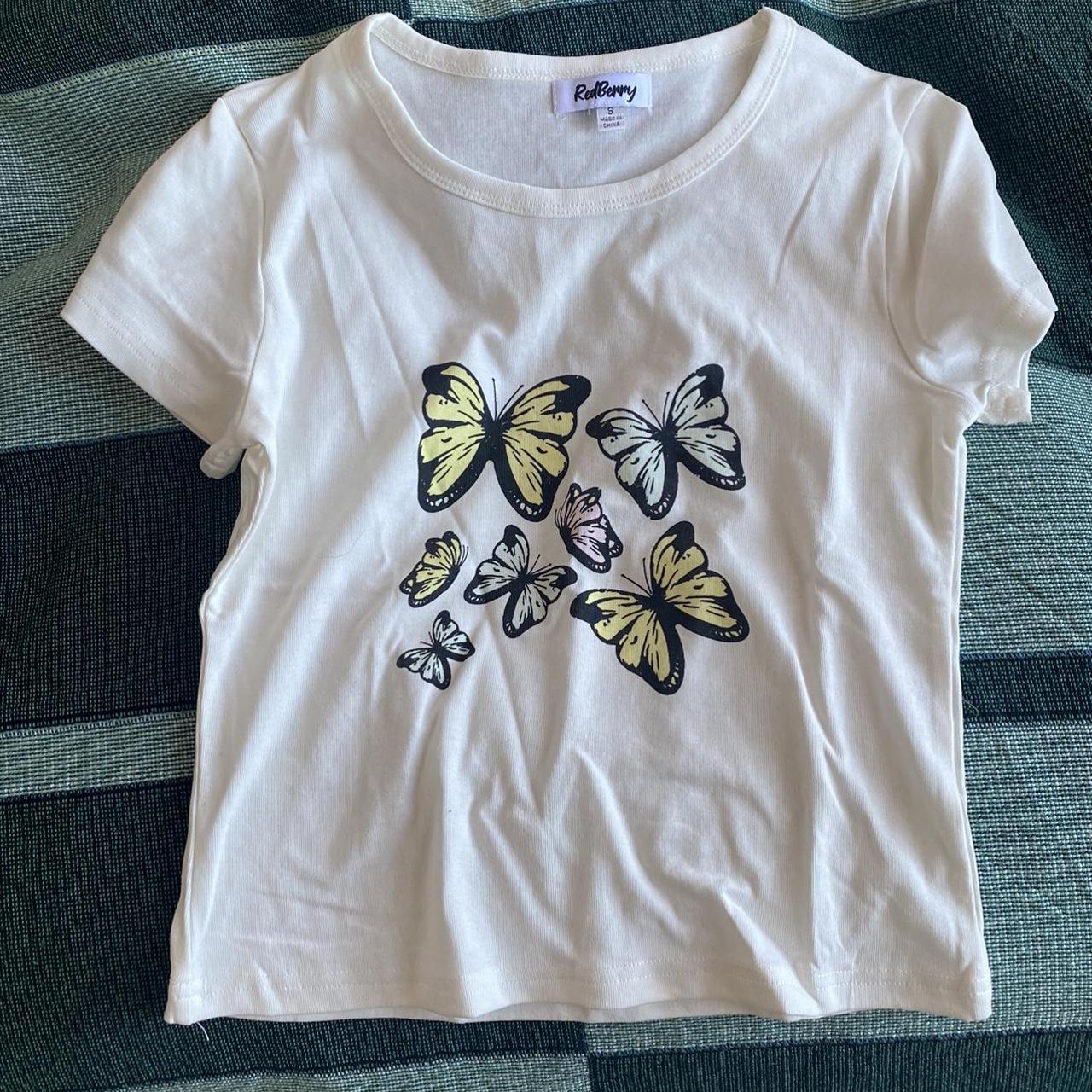 Verge Girl Butterfly baby tee! Super cute Never... Depop