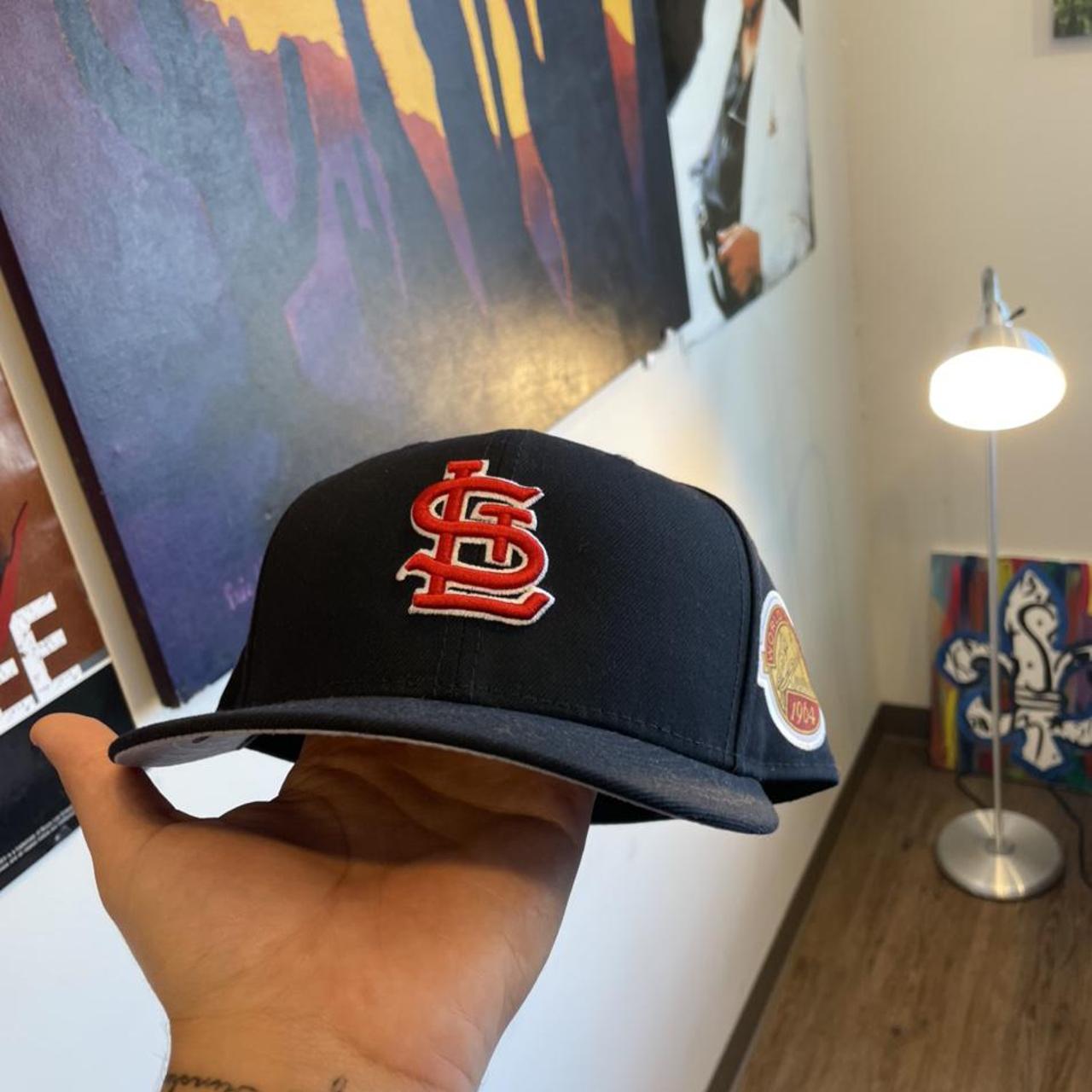 New Era St. Louis Cardinals 59FIFTY Authentic Collection Hat Navy/Red 7 5/8