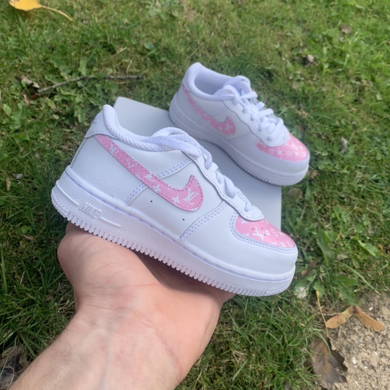 louis vuitton air force ones pink