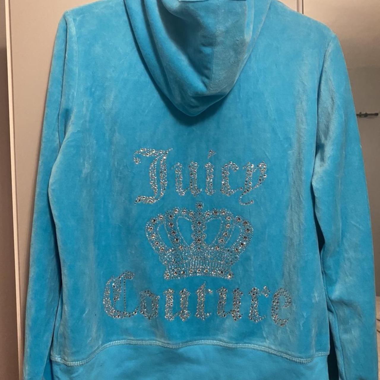 Juicy Couture Women's Blue Hoodie | Depop