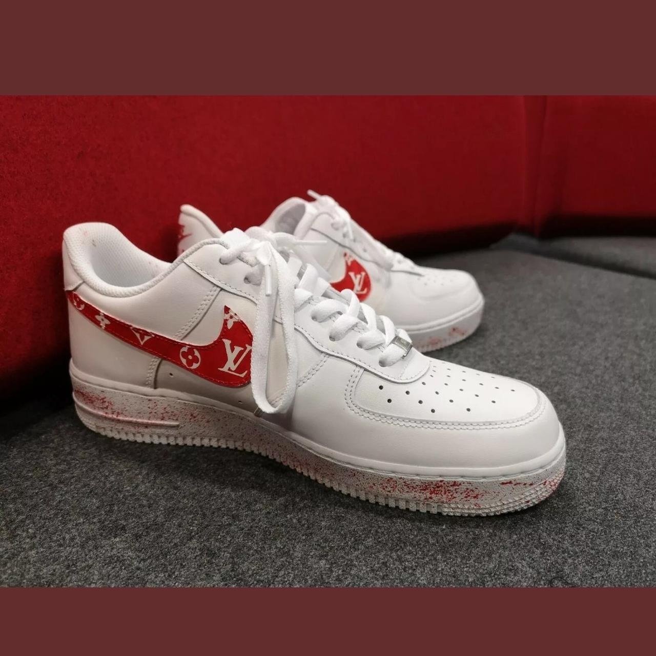 Nike Air Force 1 - Lv Red - Sneakers Custom Opplain