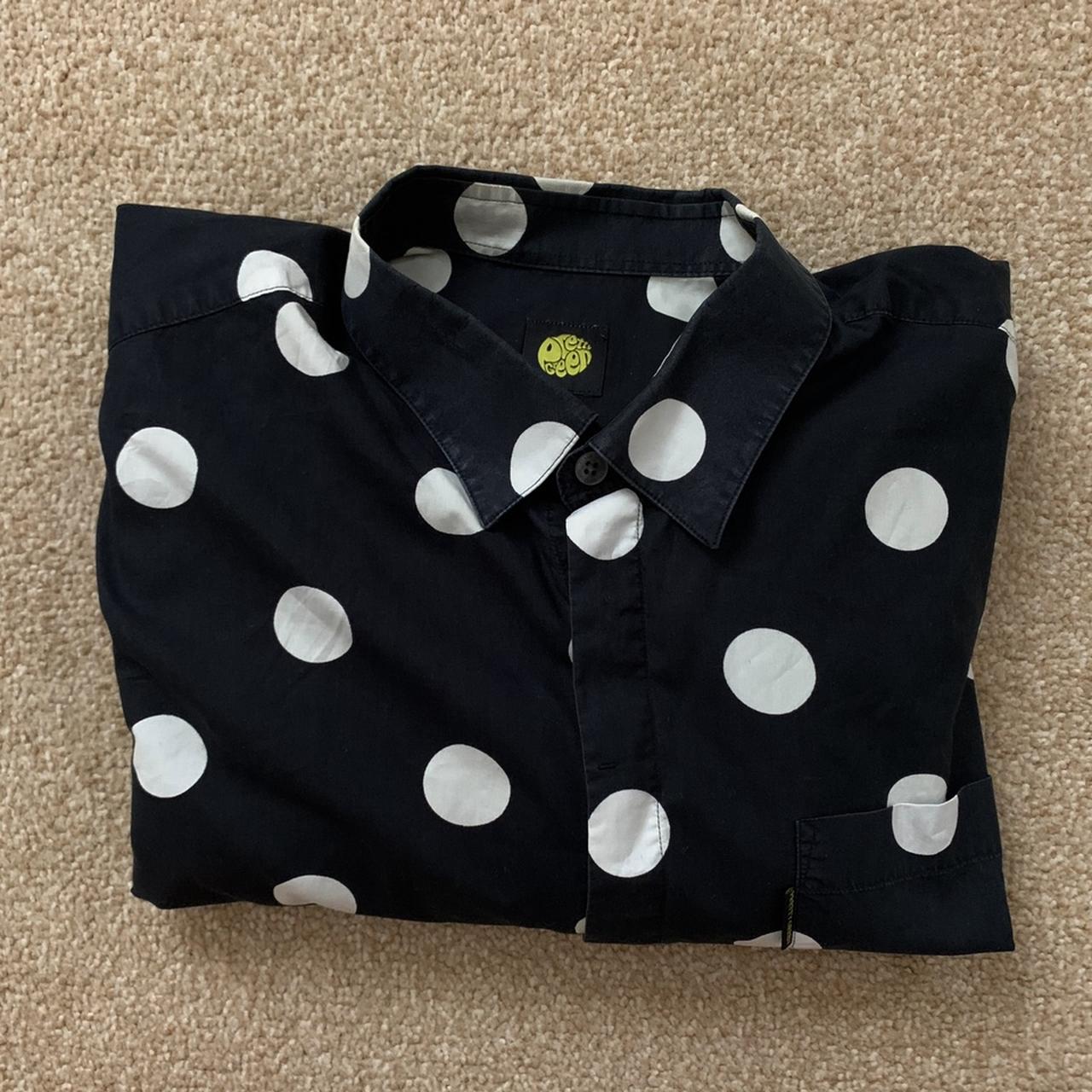 Pretty green polka dot shirt Covered