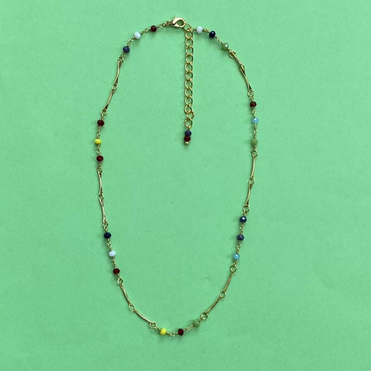 Product Image 1 - Gold plated beaded chain necklace