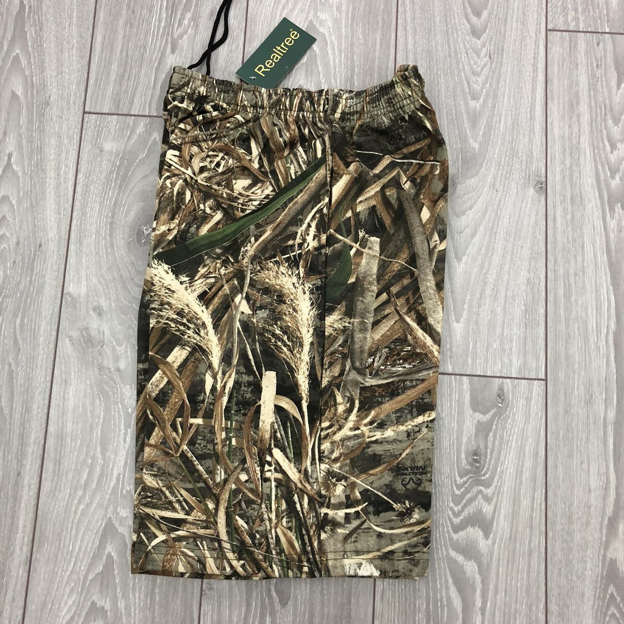 Real tree Camo Shorts Fleece Fishing Camping... - Depop