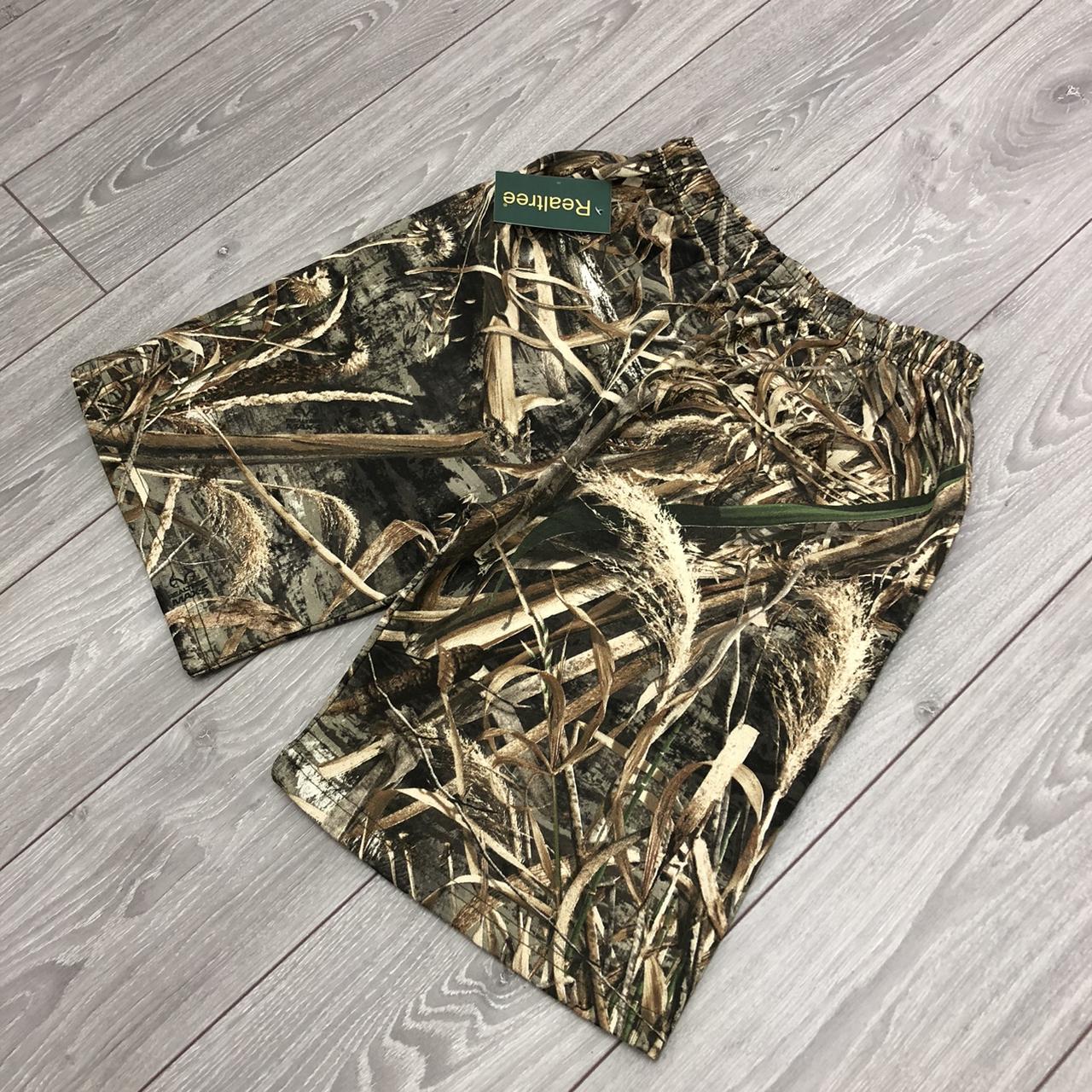 Real tree Camo Shorts Fleece Fishing Camping... - Depop