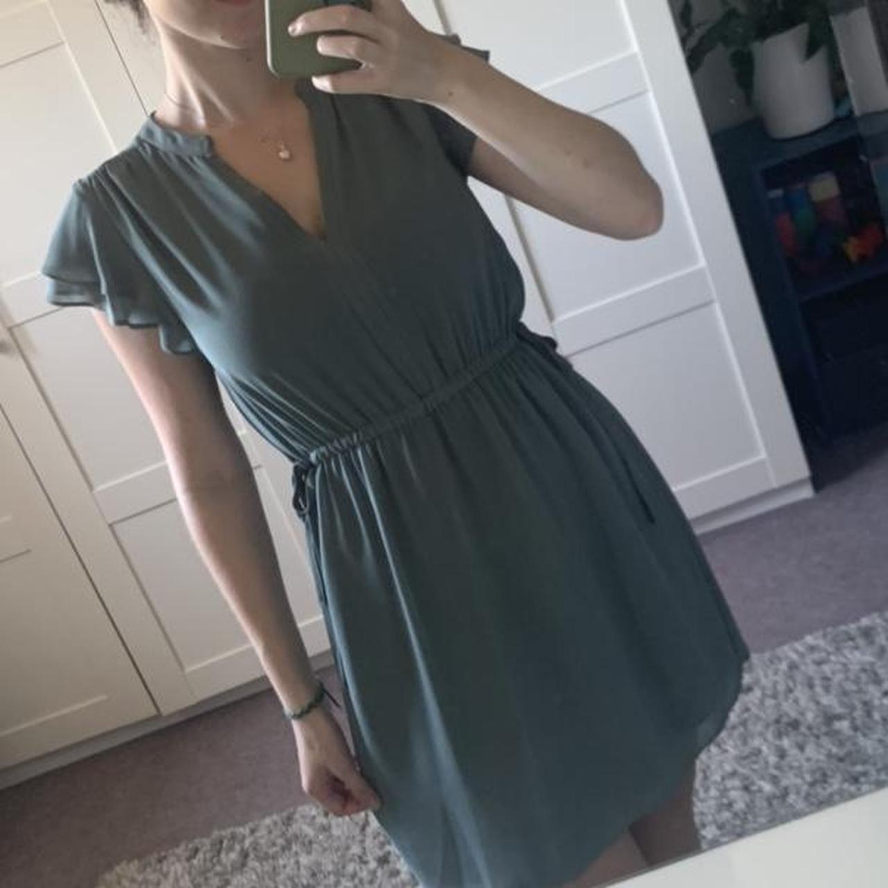 H&M Women's Green Dress Depop