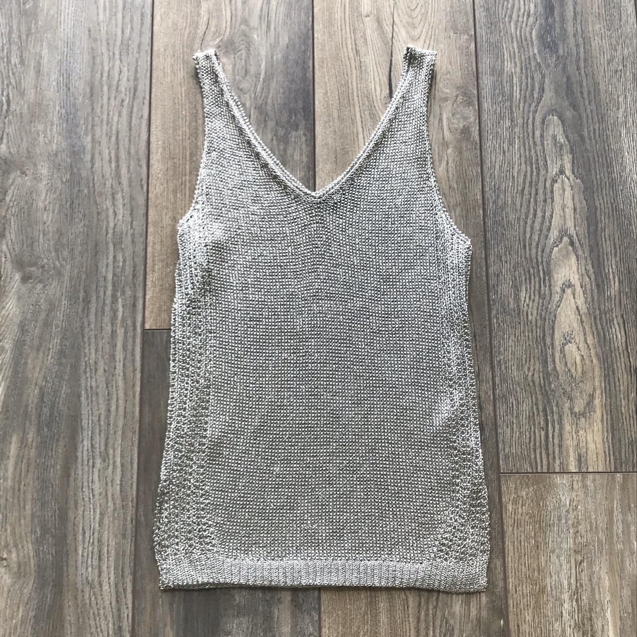 silver knit top