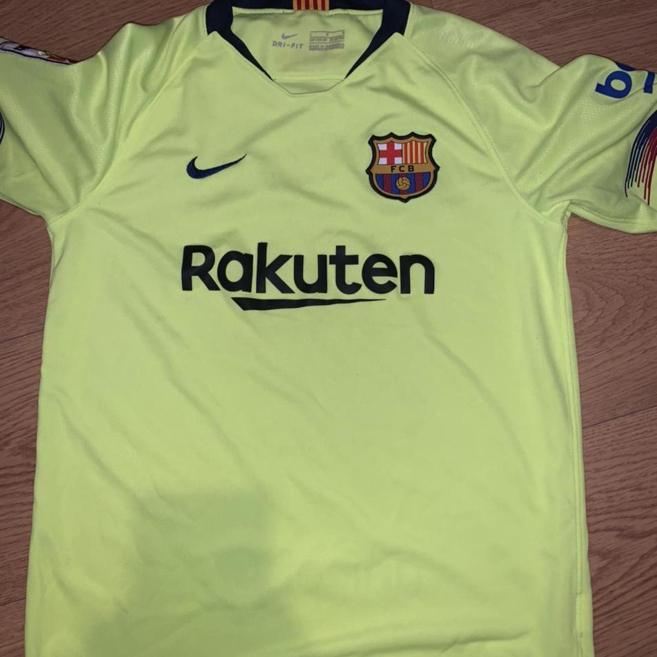 neon barcelona jersey 2018/19 perfect condition... - Depop