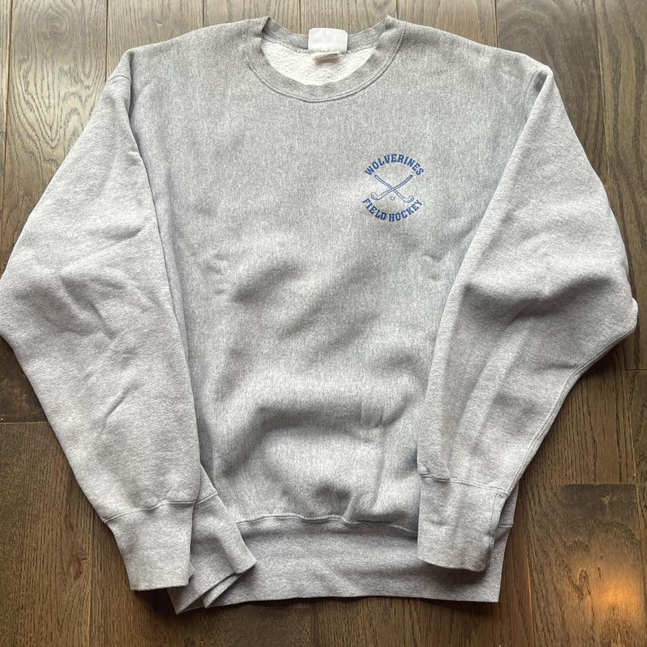 Vintage Hockey Crewneck Front and back print Has... - Depop