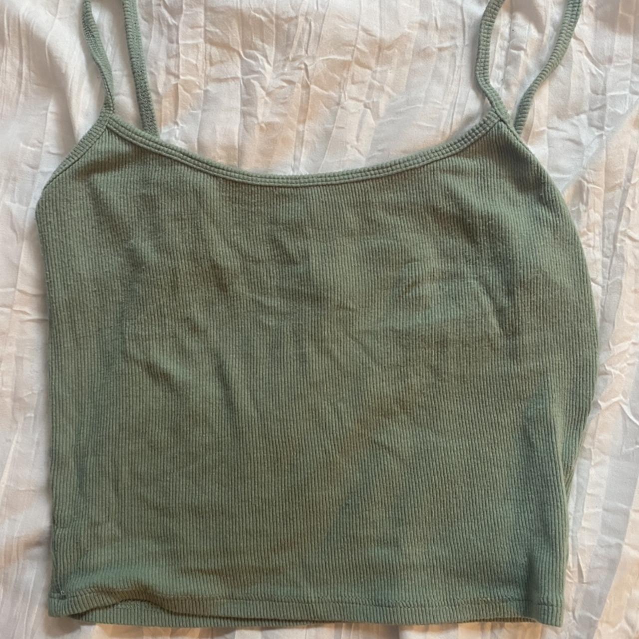 super cute light green cropped tank top, goes with... Depop