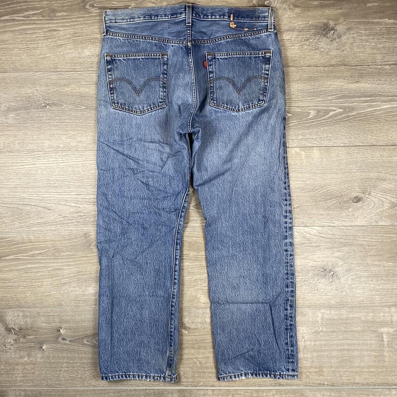 Vintage 90s Levi’s 501 Light Wash Button Fly Blue... - Depop