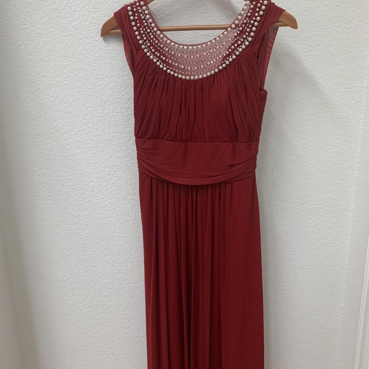 Women's Red and Burgundy Dress (2)