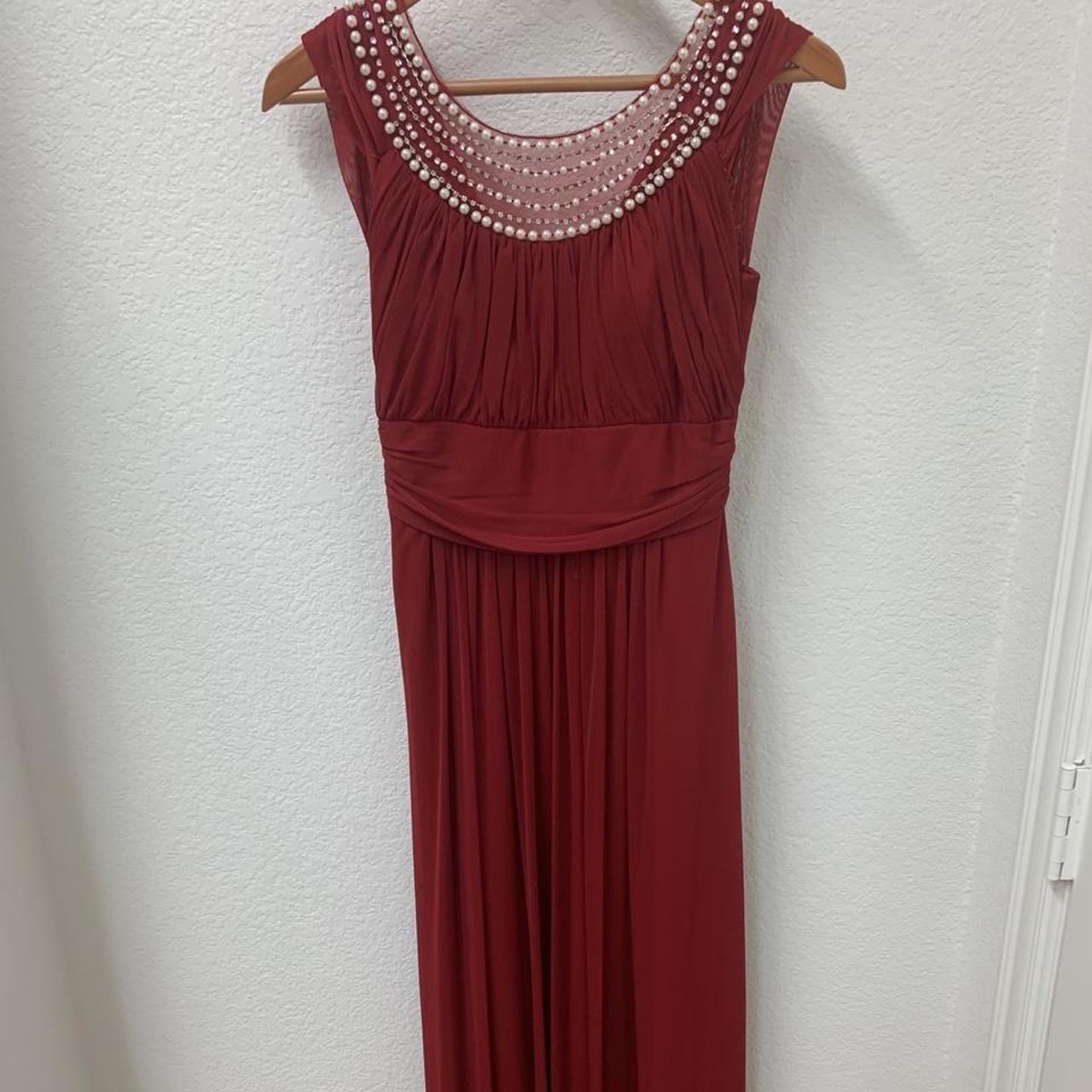 Women's Red and Burgundy Dress (3)