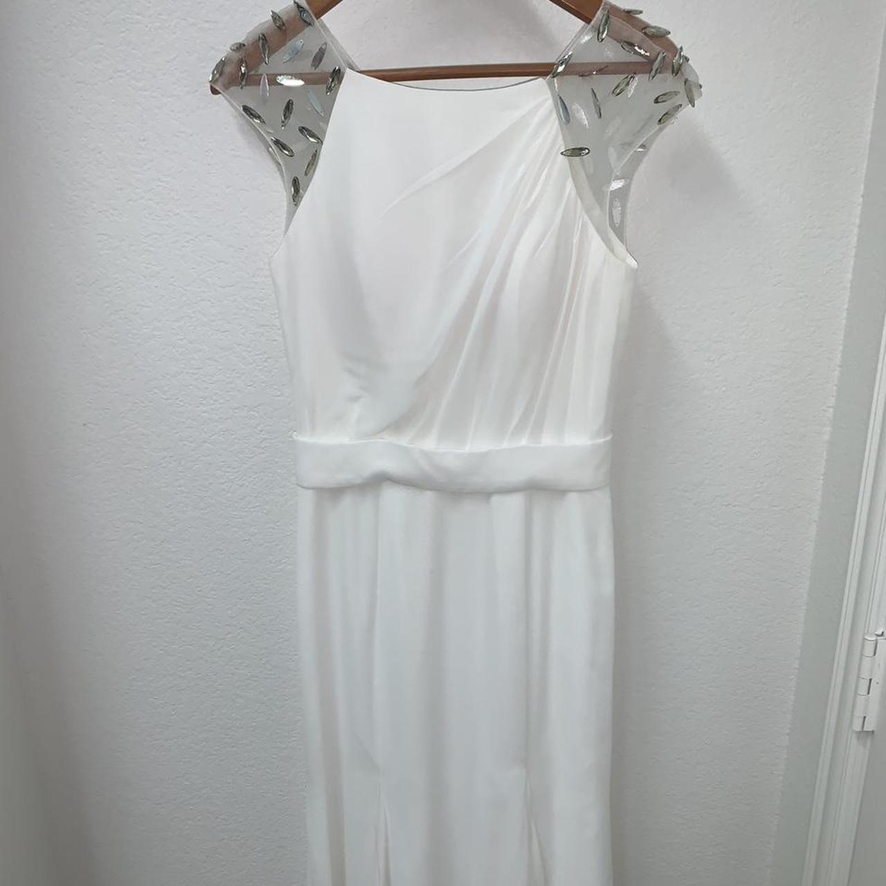 Women's White and Silver Dress (2)
