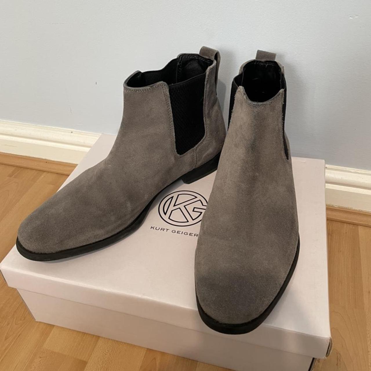 kurt geiger grey suede boots