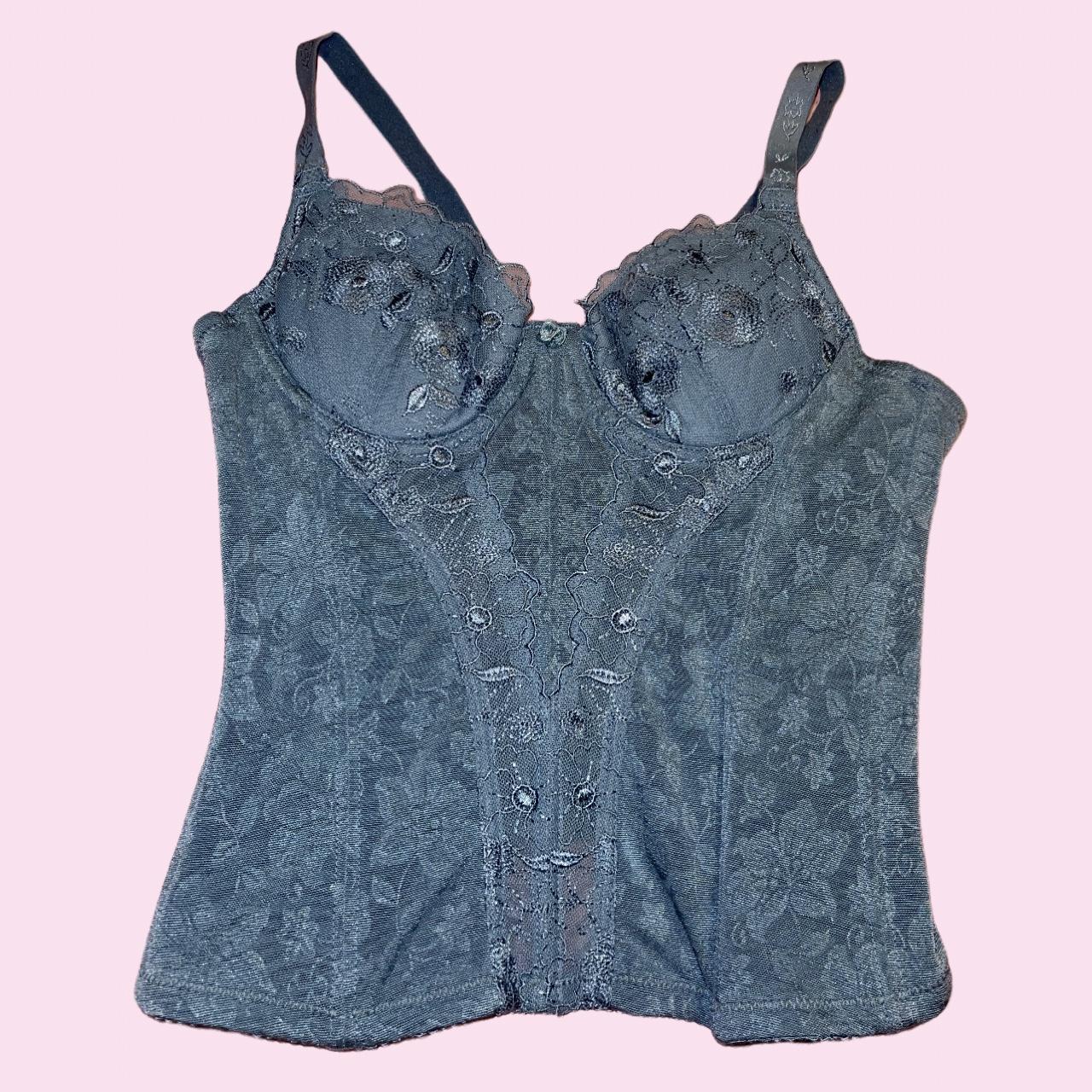 Forever 21 Women's Blue Corset Depop