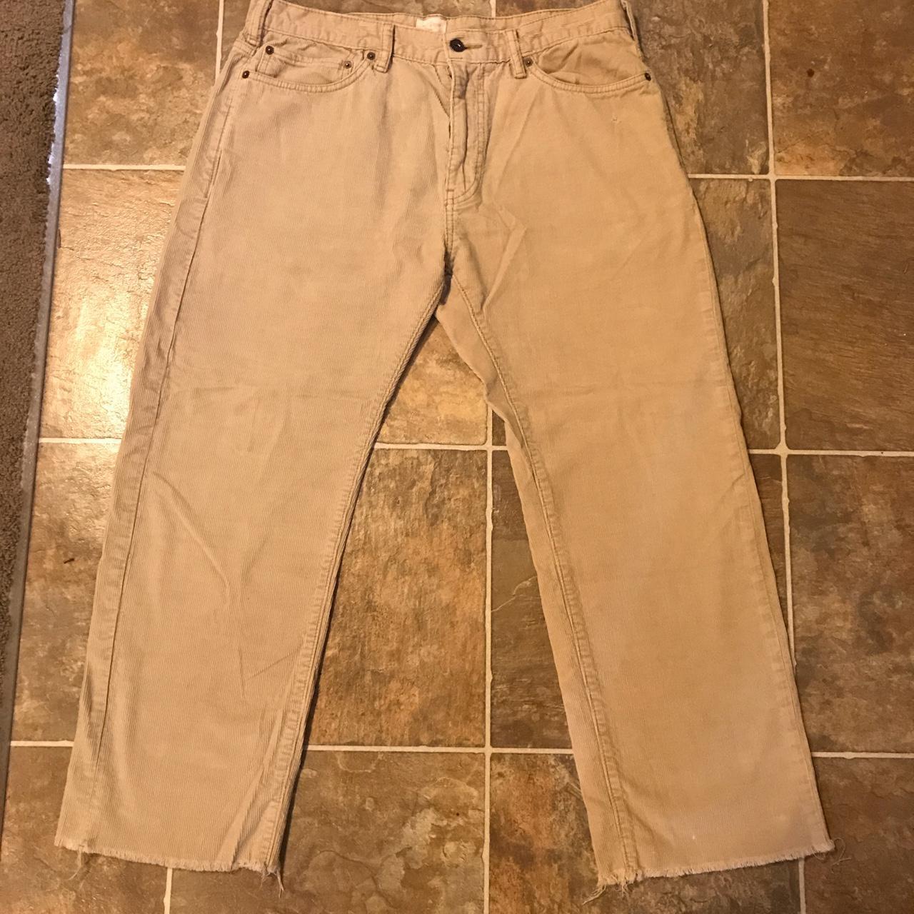 Dockers khaki corduroy pants Size 34 x 32 Cut to 30”... - Depop