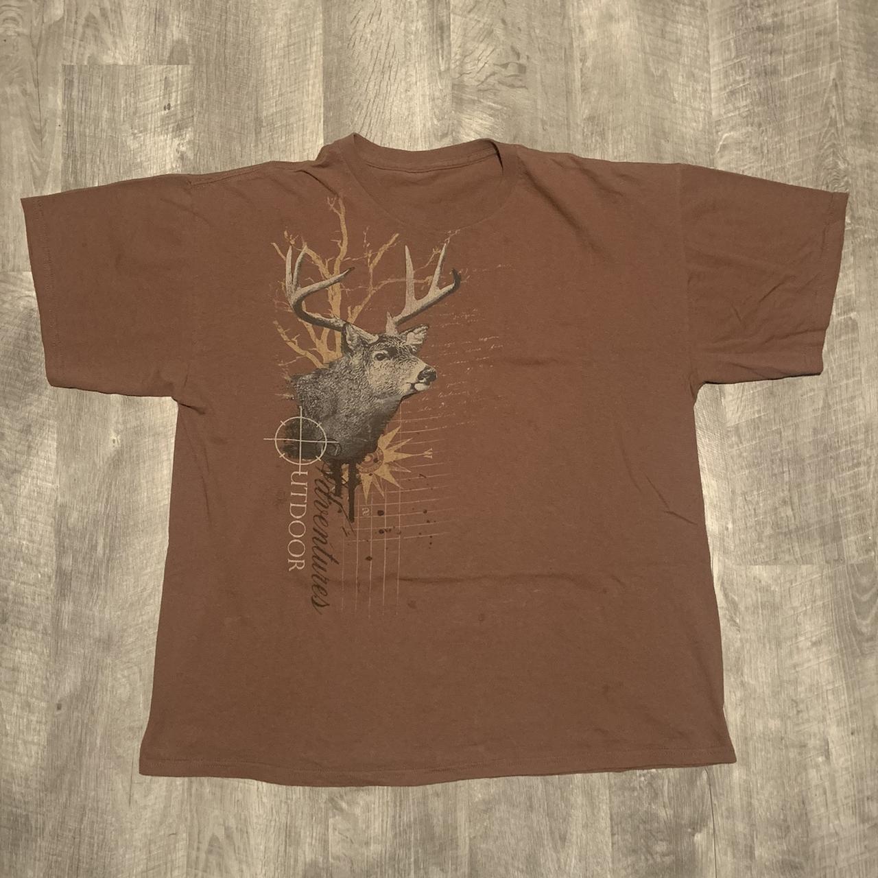 Adventure Outdoor T shirt Cool Deer T shirt Size... - Depop