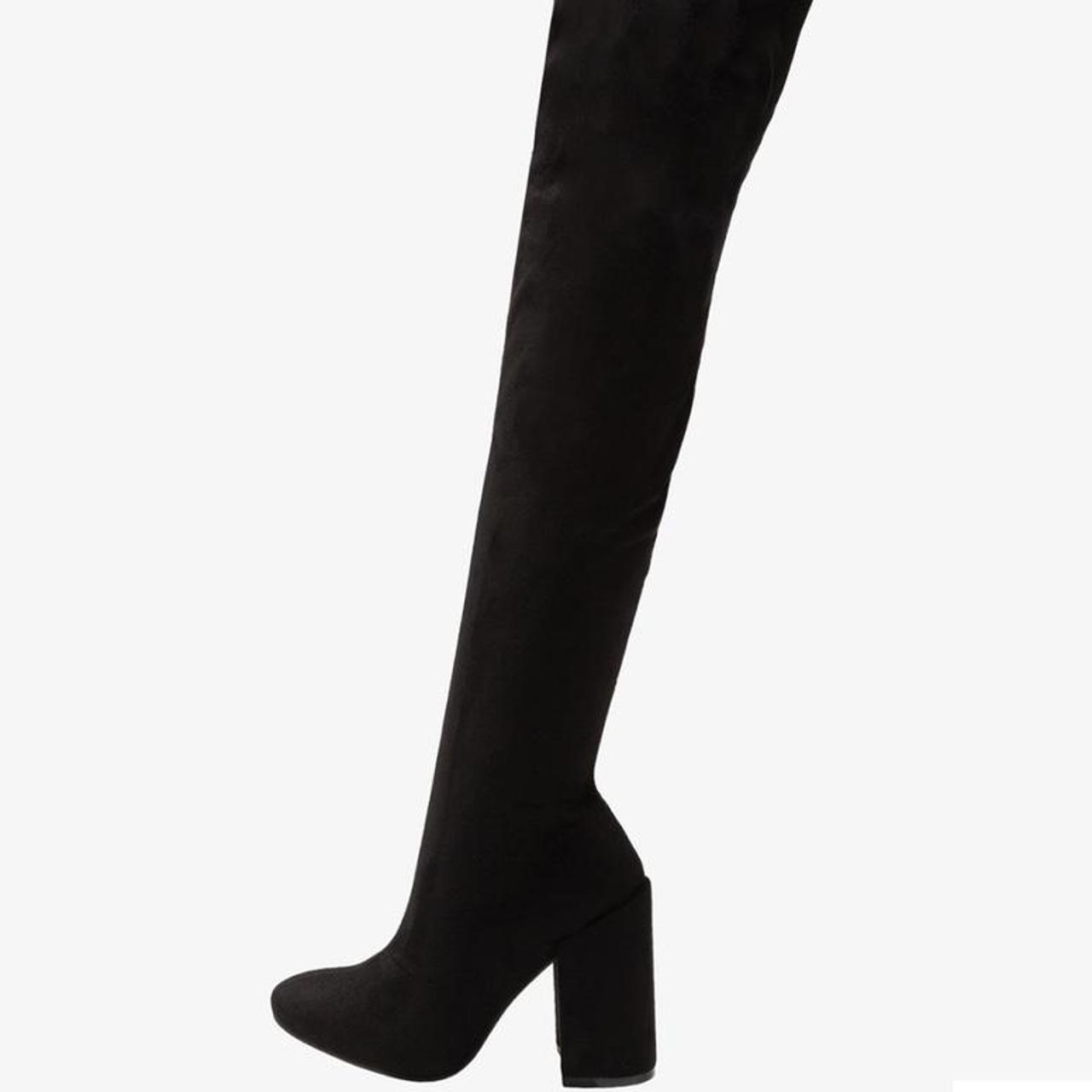 high gloss black boots