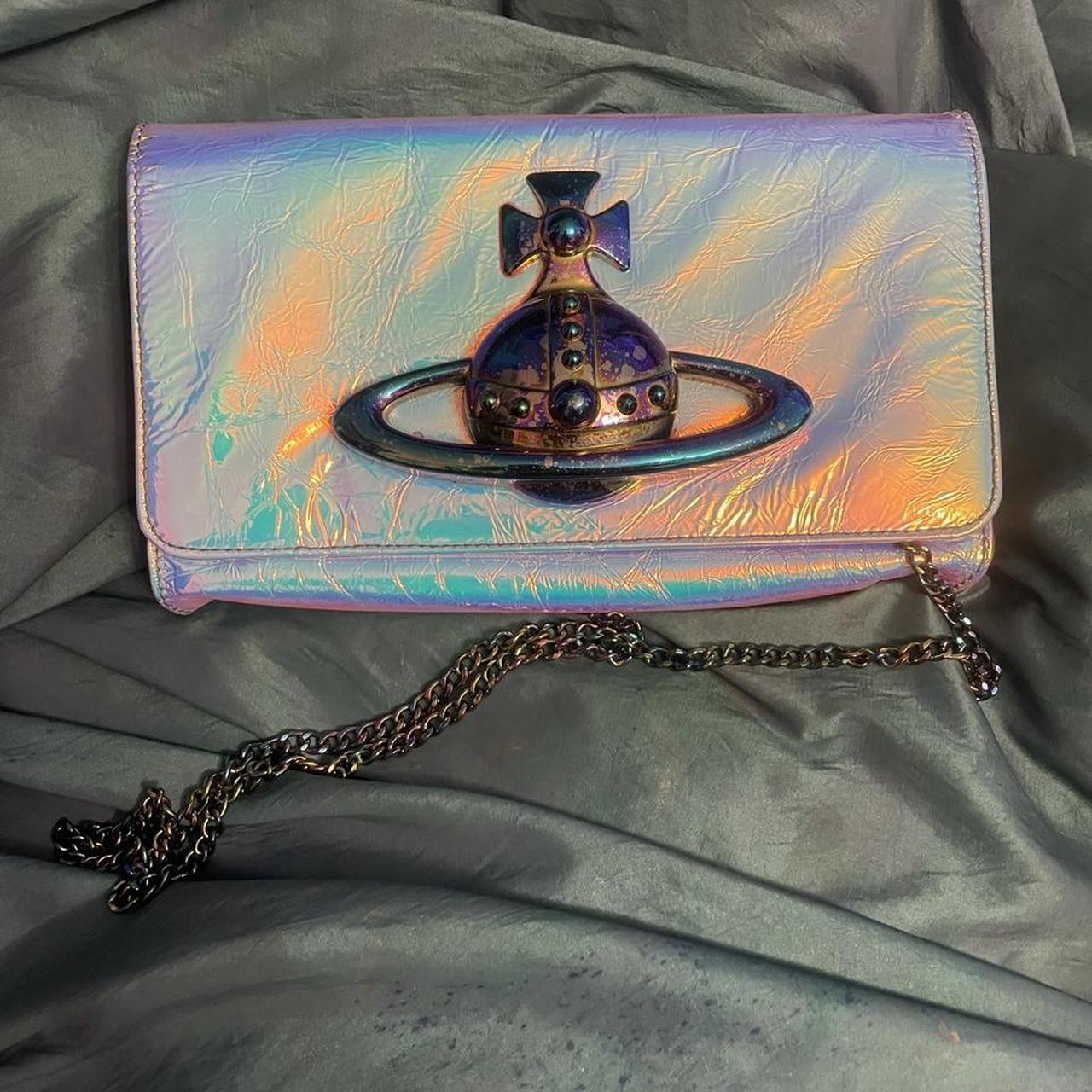 Silver vivienne westwood discount clutch