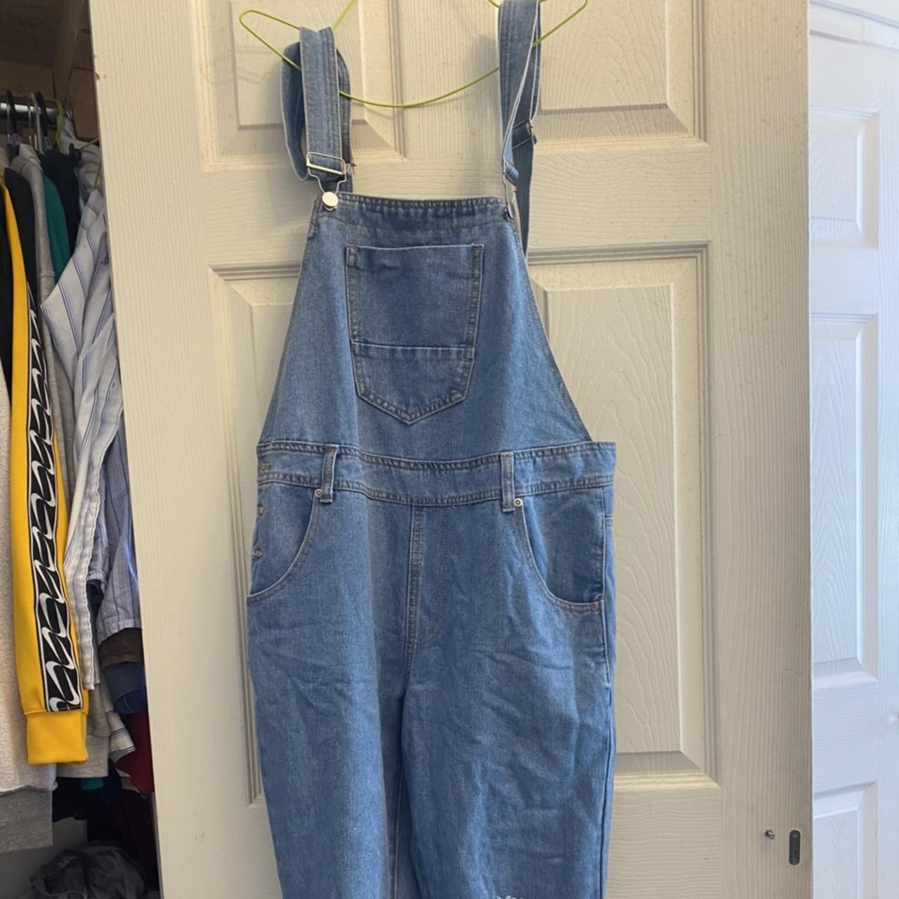 Blue denim dungarees from boohoo Paid £35 but... - Depop