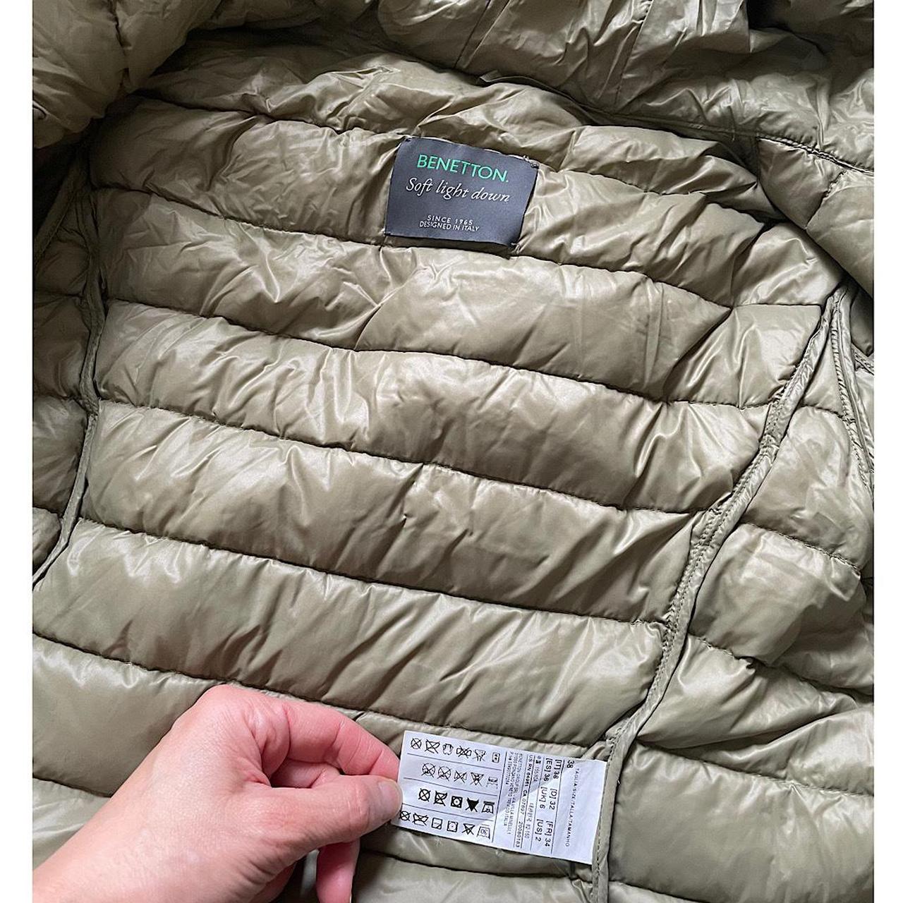 Benetton Soft Light Down Hooded Jacket, XS Stylish | Depop