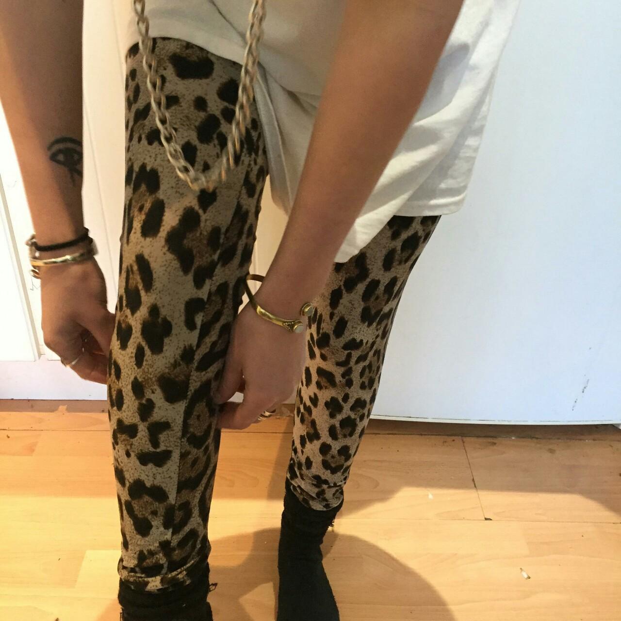 Full length cheetah print leggings. So soft, softest - Depop