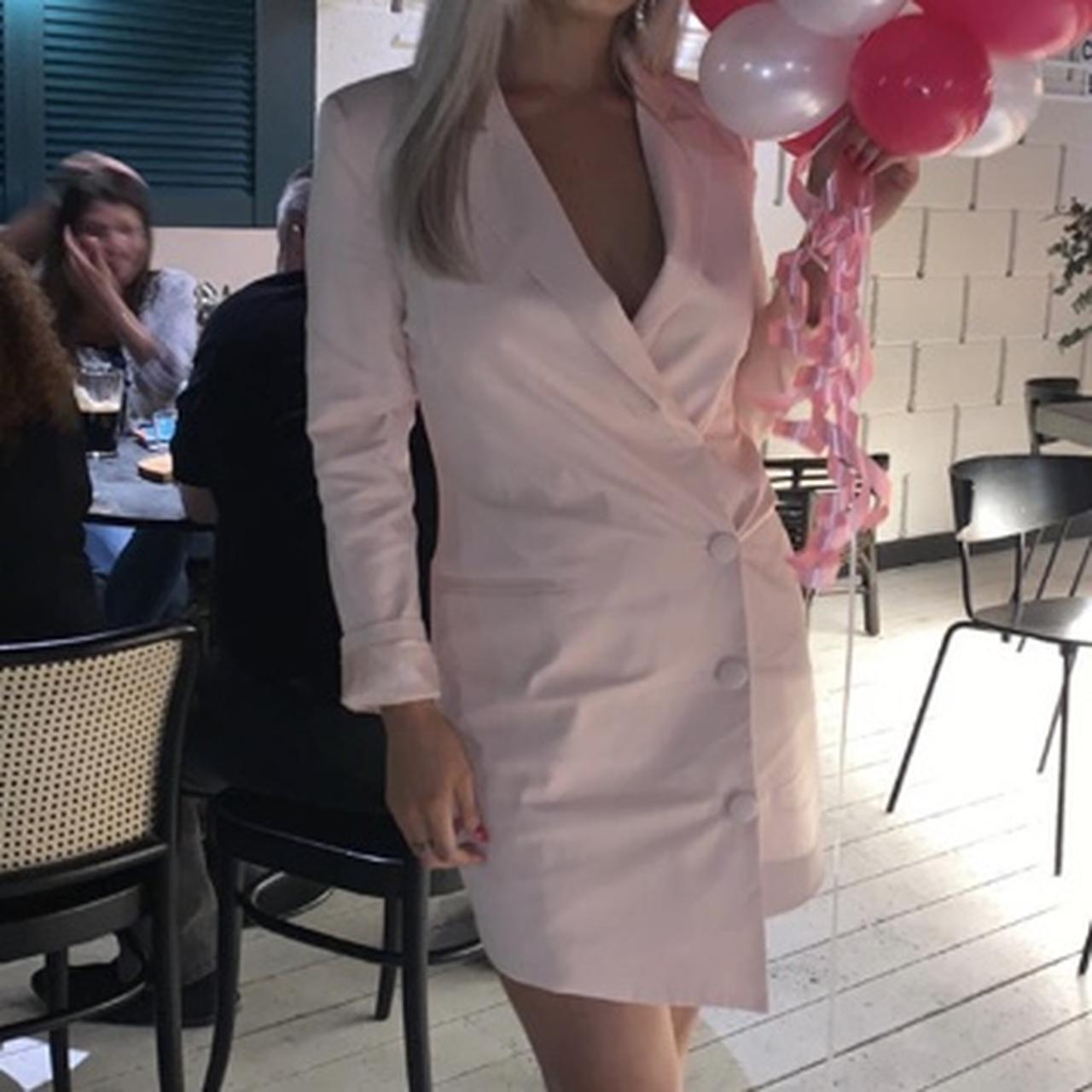 missguided blazer dress pink