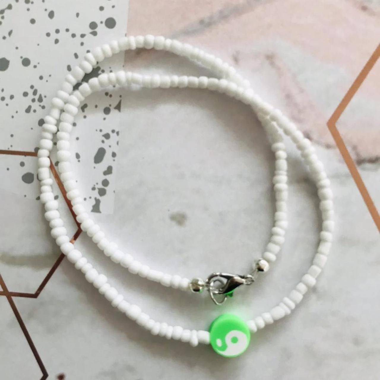 Women's Green and White Jewellery