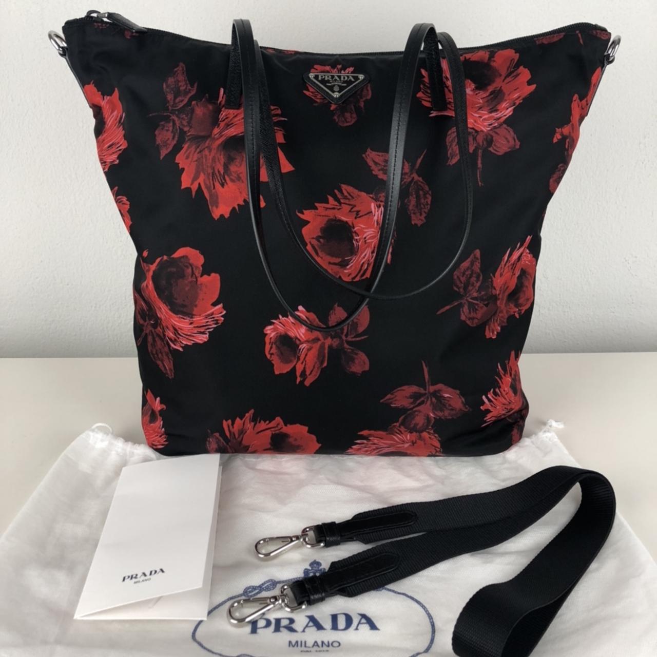 Prada fabric tote discount bag