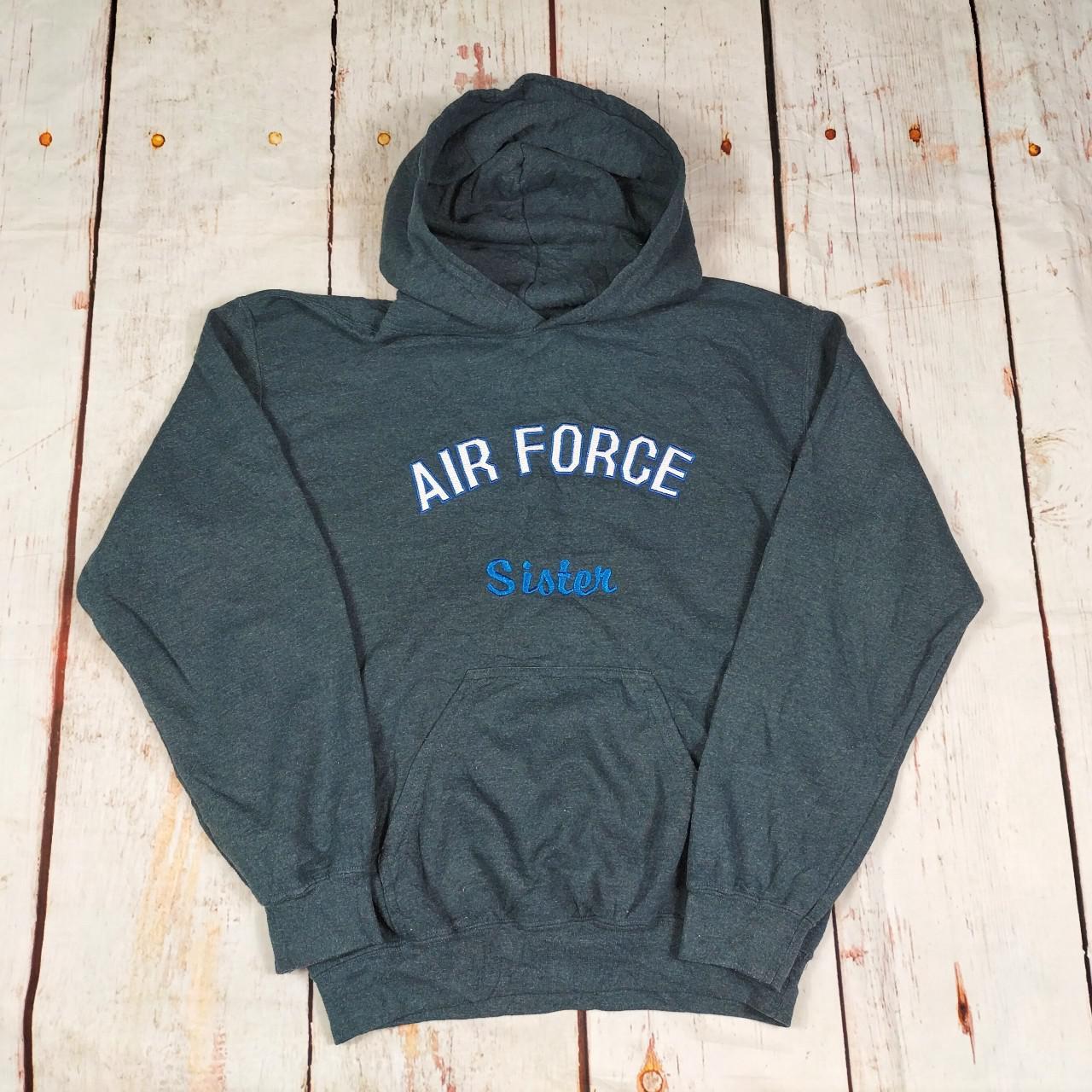 Air force sister hoodie Gildan tag Size small Armpit. Depop