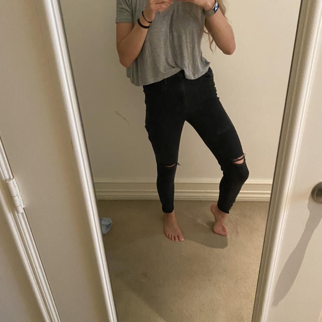 Cute ripped black skinny jeans they re super depop