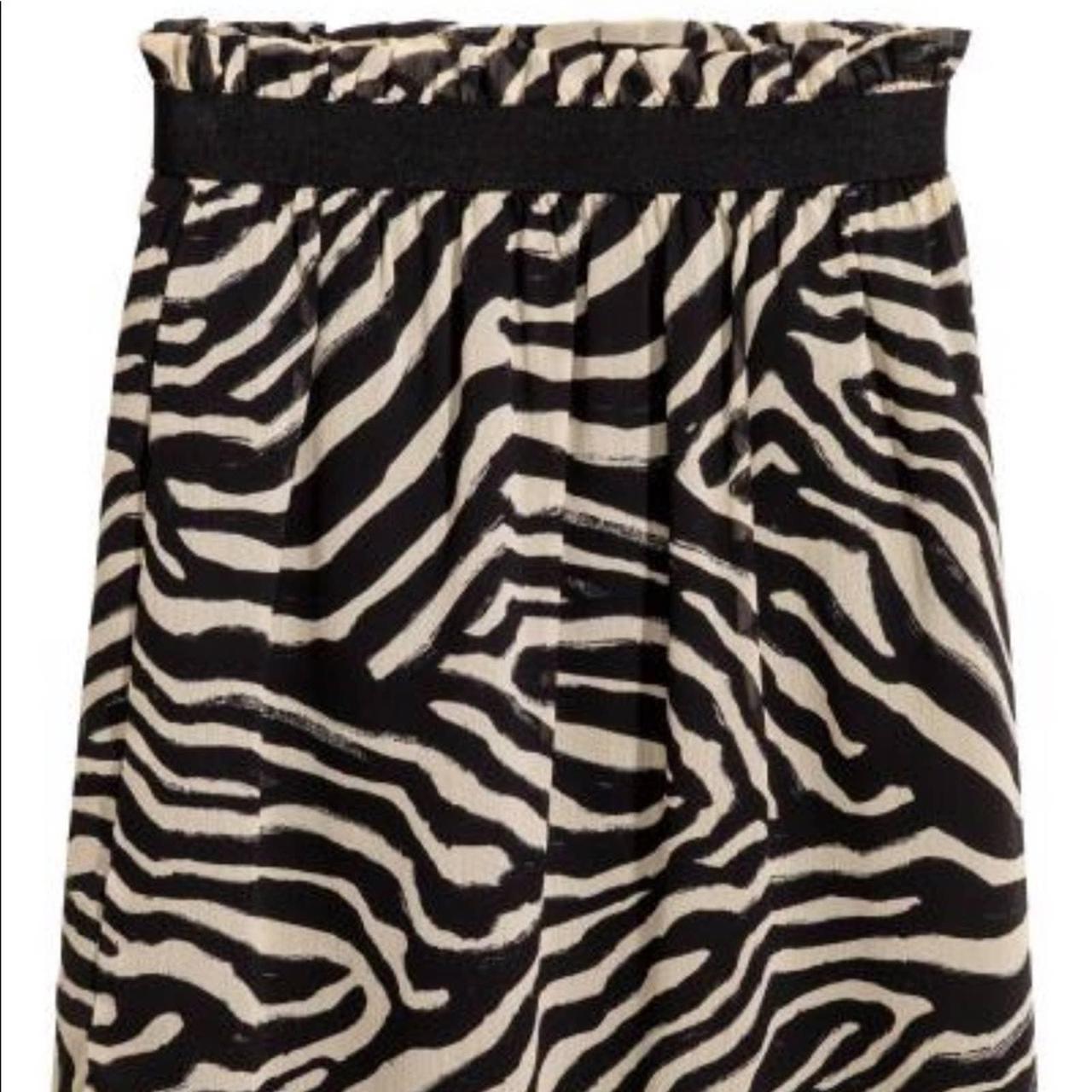 h and m zebra skirt