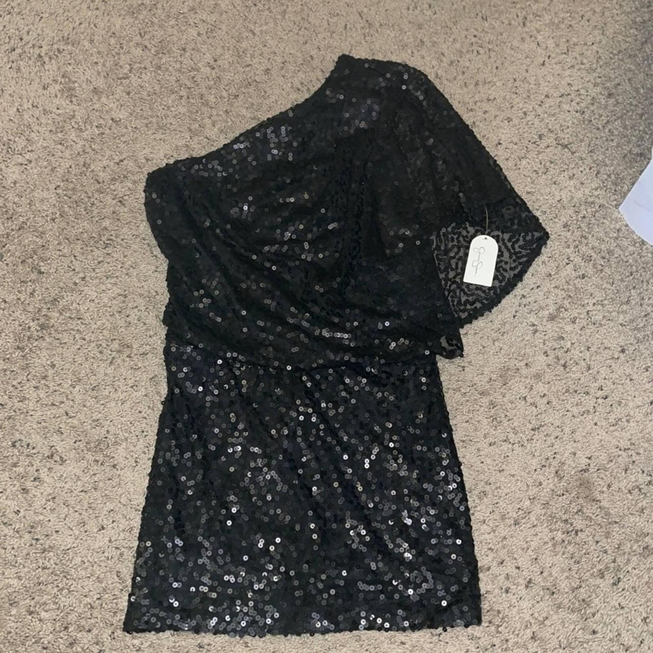 jessica simpson black sequin dress