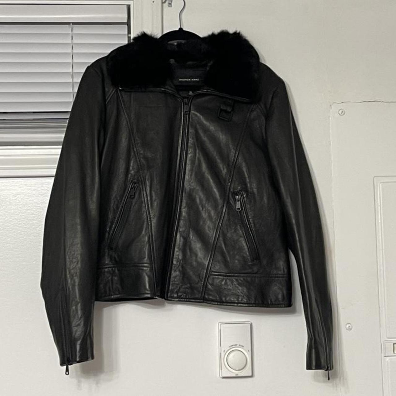 Andrew Marc Genuine Soft Leather Moto Jacket with... - Depop
