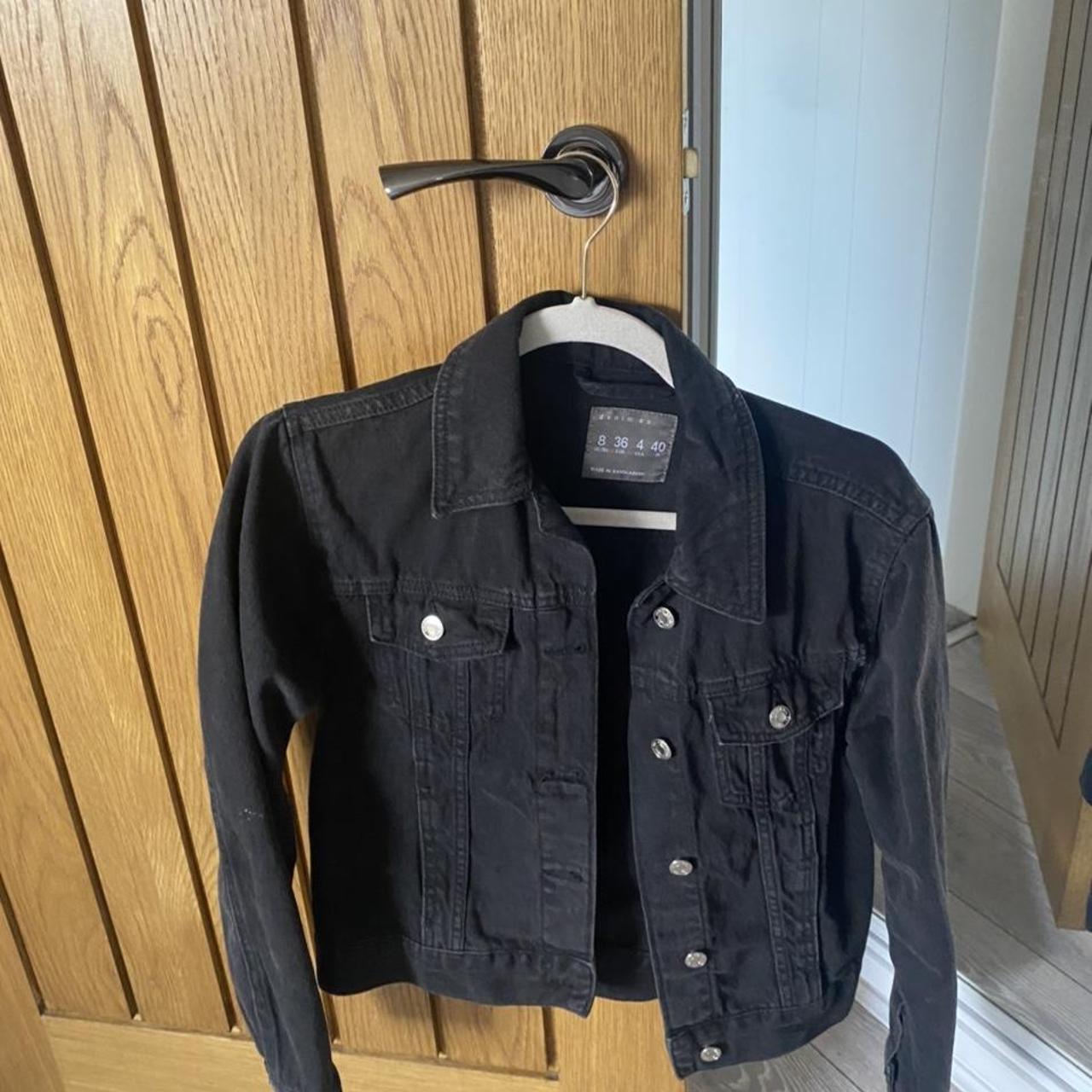 black primark denim jacket oversized worn a few... Depop