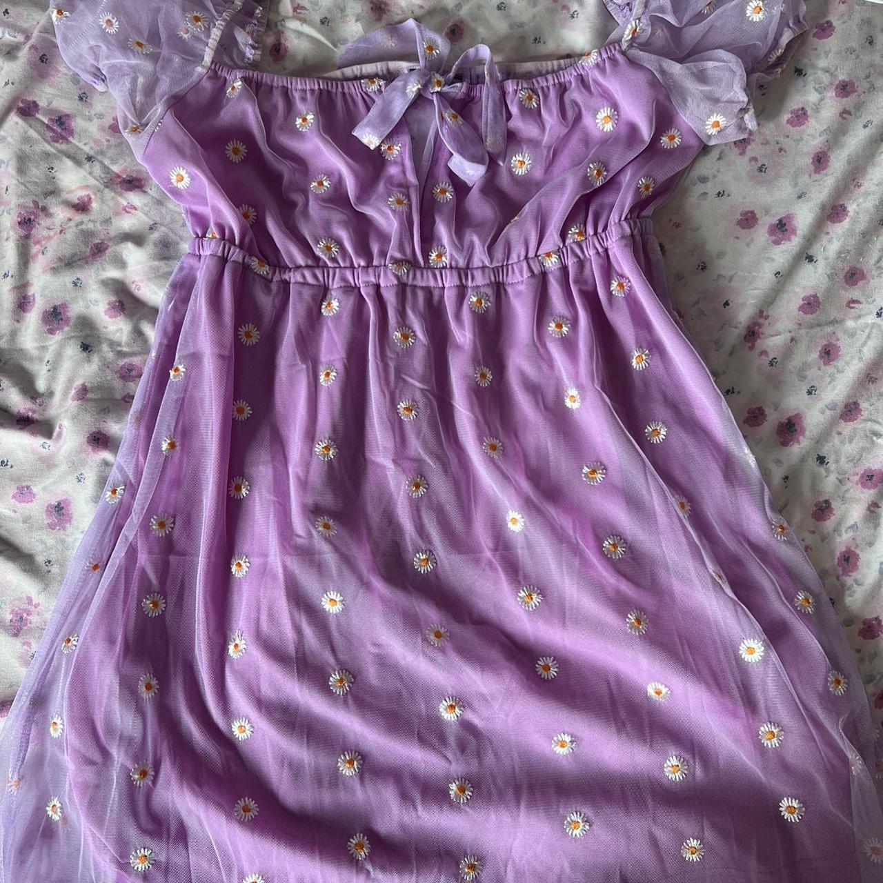 Women S Purple And Yellow Dress Depop