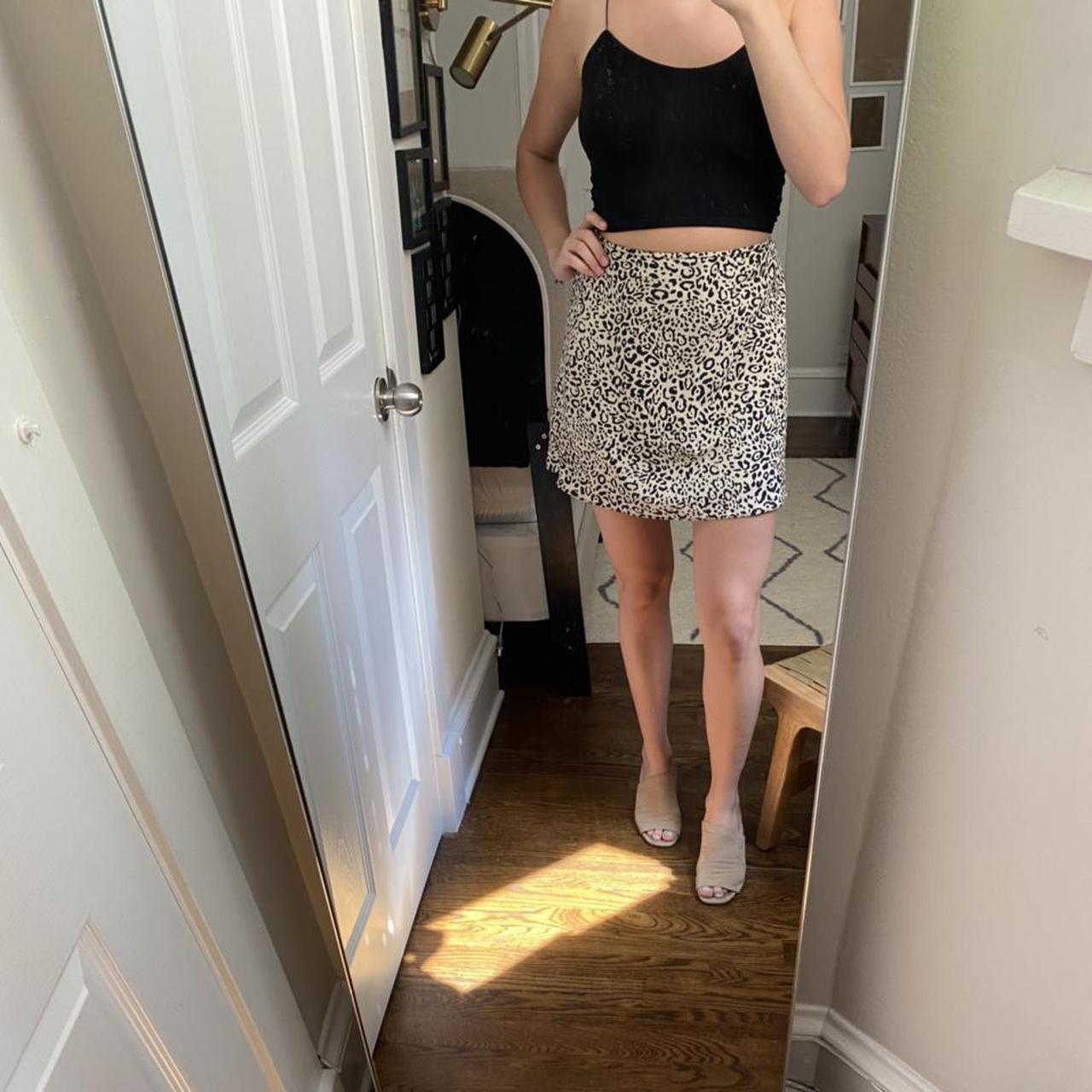 aritzia cheetah skirt