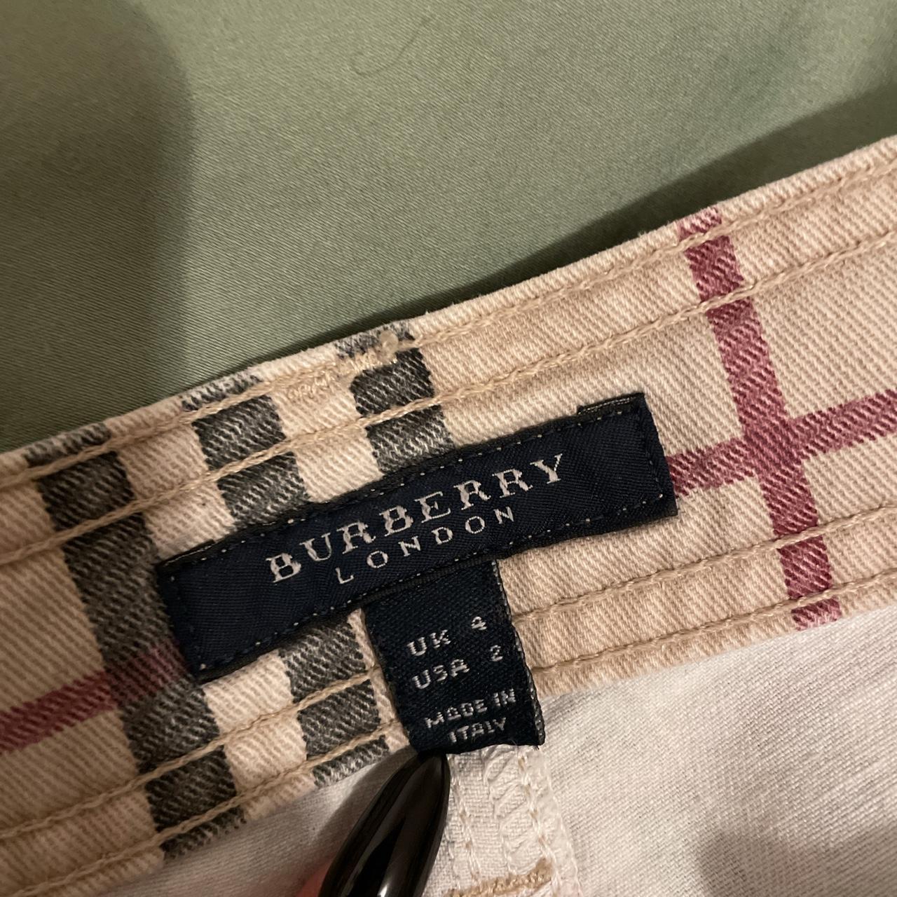 Burberry Women's Brown and Cream Jeans | Depop