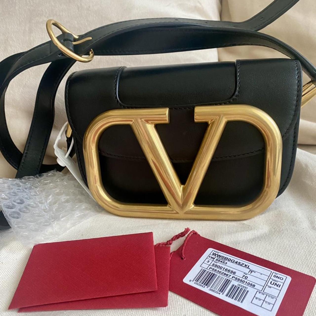 Valentino Blue Patent Leather Small Supervee Crossbody Bag