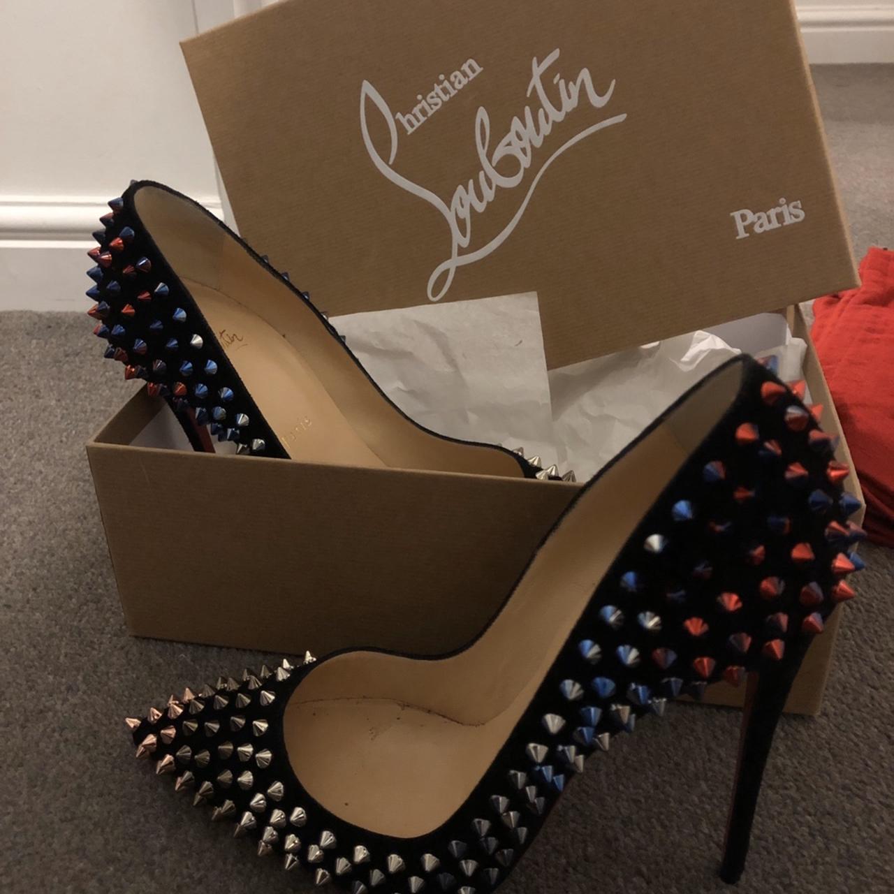 Christian Louboutin heels. SO KATE SPIKES black and. Depop