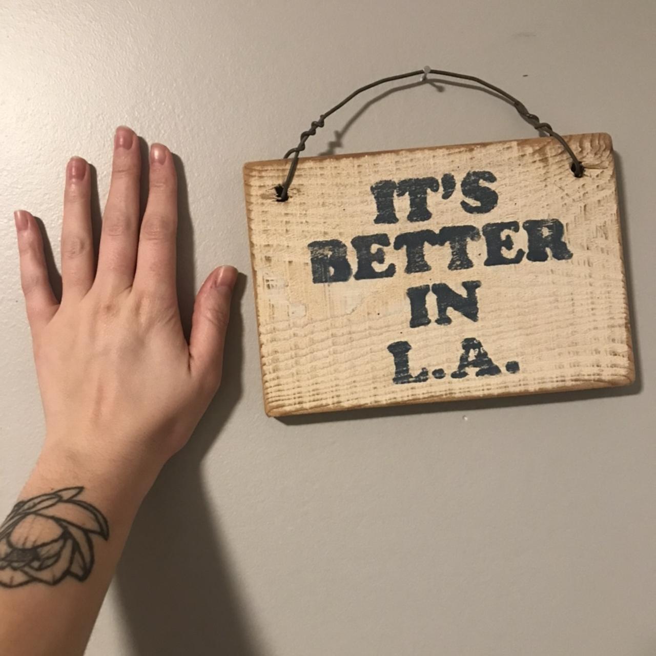 Brandy Melville “it's better in LA” wooden sign. | Depop