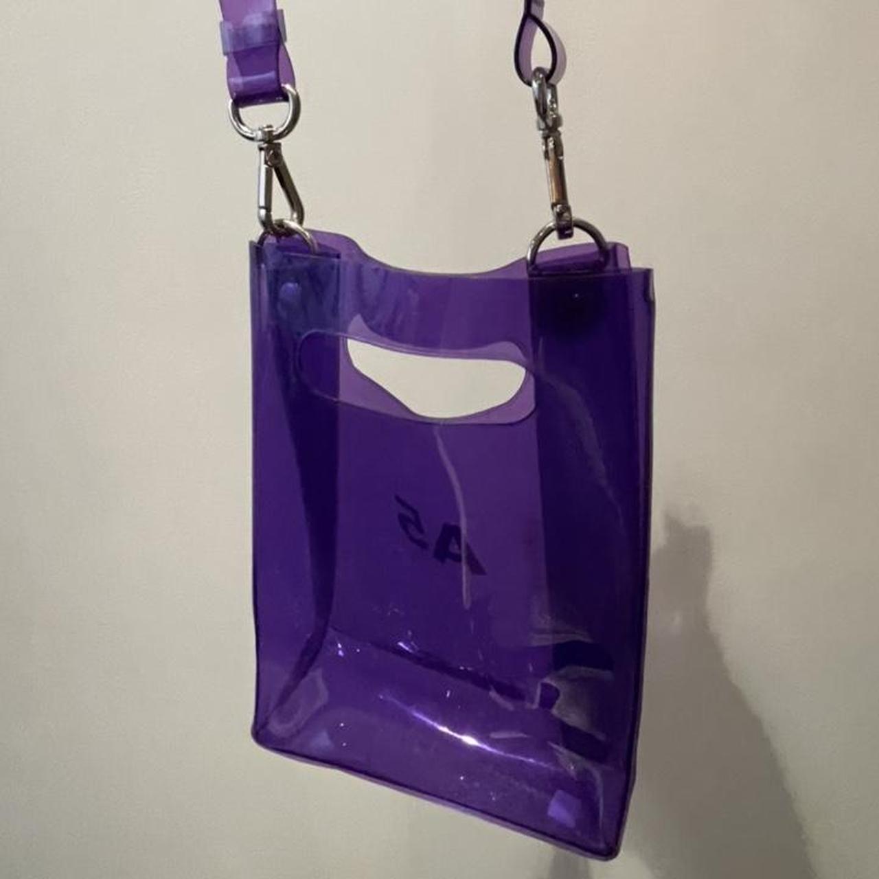 A5 nananana pvc Shoulder Bag in purple Depop