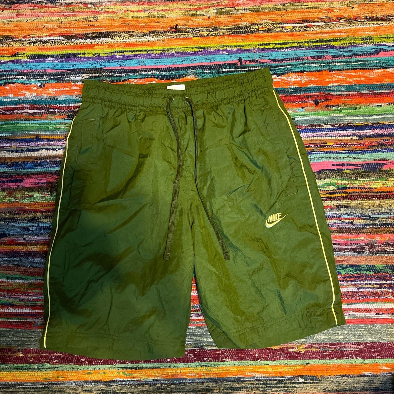 Olive Green Nike Shorts with pockets #Nike #Olive... - Depop