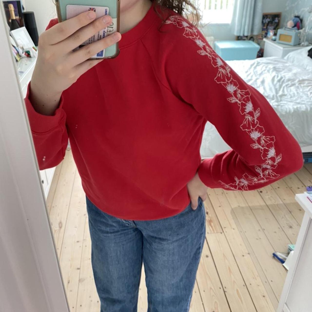 Levi s red sweatshirt jumper with white floral