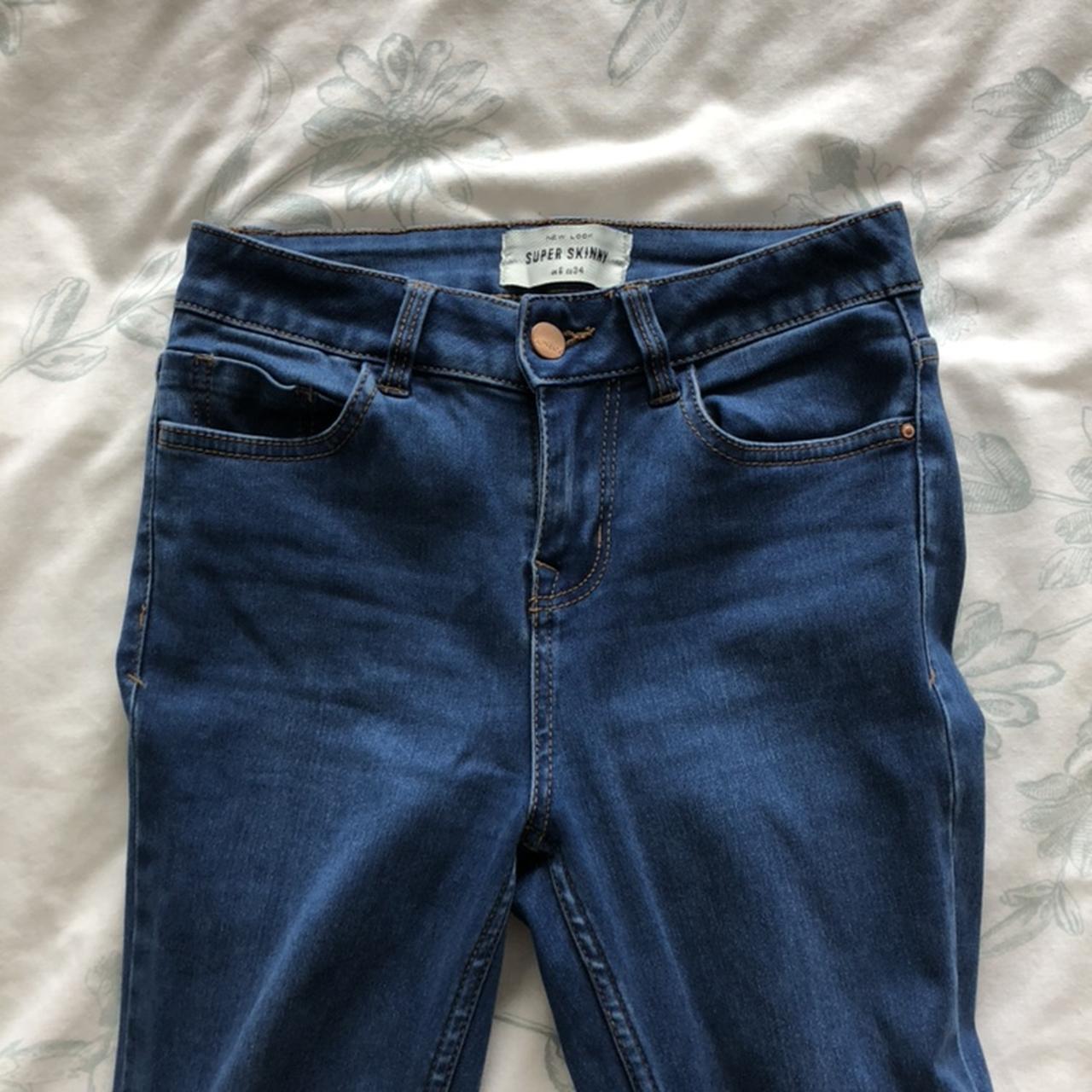 New look super skinny blue denim jeans, size 6.... - Depop