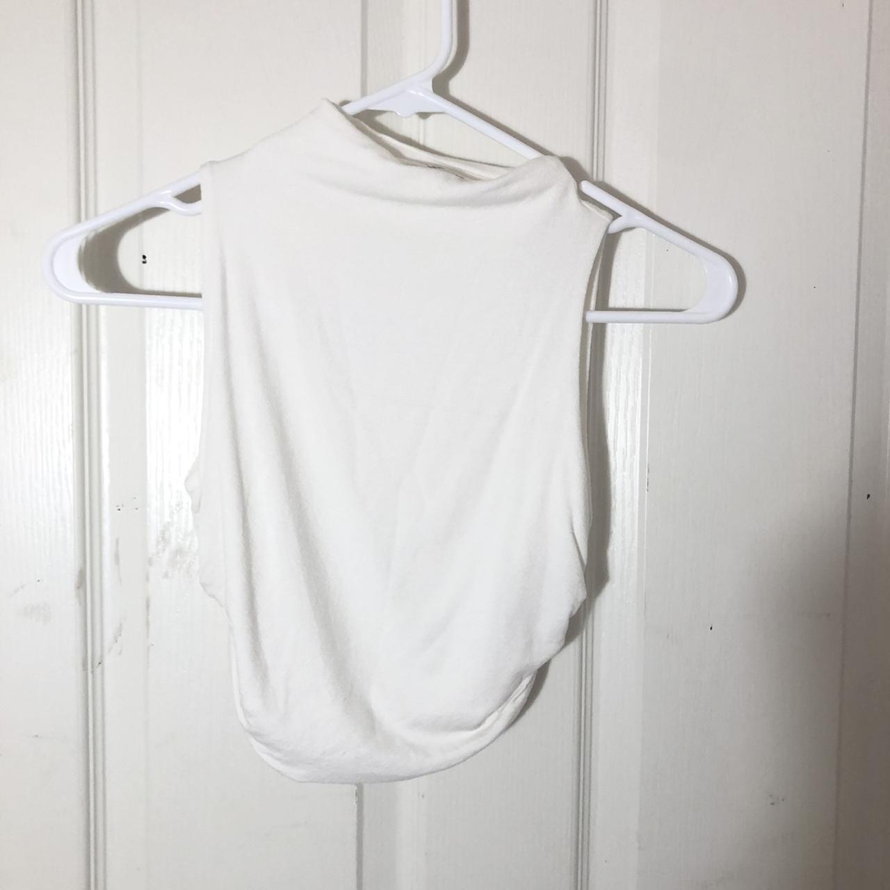 New Naked Wardrobe x Lori Harvey white ruched crop... - Depop