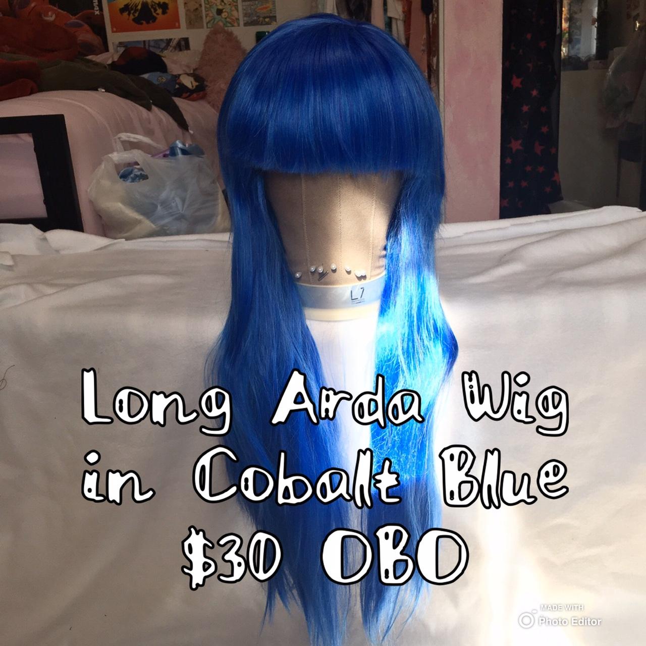 Long Arda Wig in Cobalt Blue This was originally