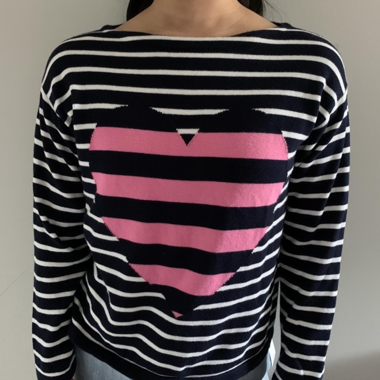 striped sweater with heart